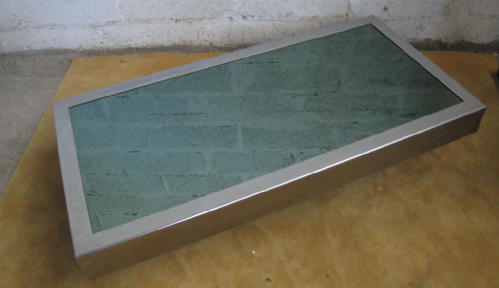 Large Mirrored Coffee Table In Fair Condition In Brooklyn, NY