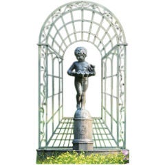 PERSPECTIVE TRELLIS- FOUNTAIN ENSEMBLE WITH GIRL HOLDING SHELL