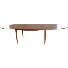Giant teak dining table by Finn Juhl, cabinetmaker Niels Vodder