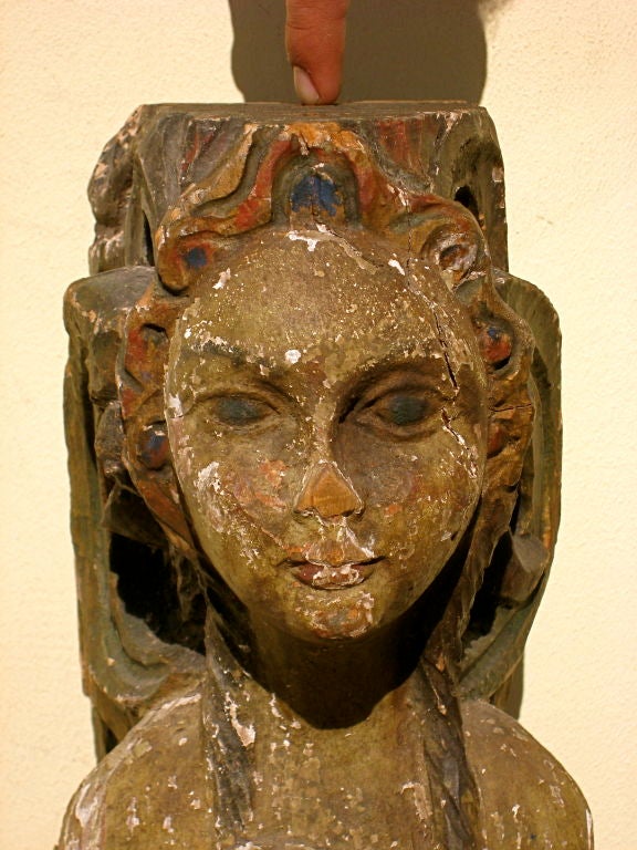 20th Century Pair of Carved Mermaids
