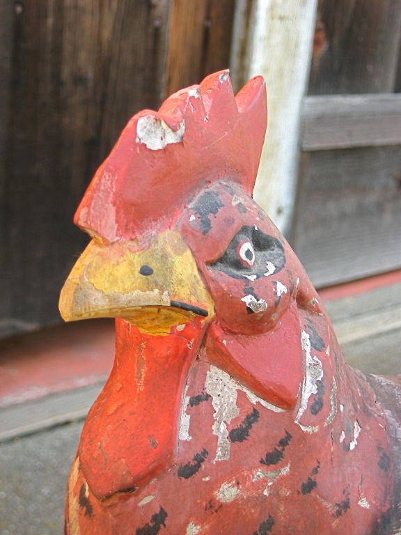 Folk Art Carved Chicken 1