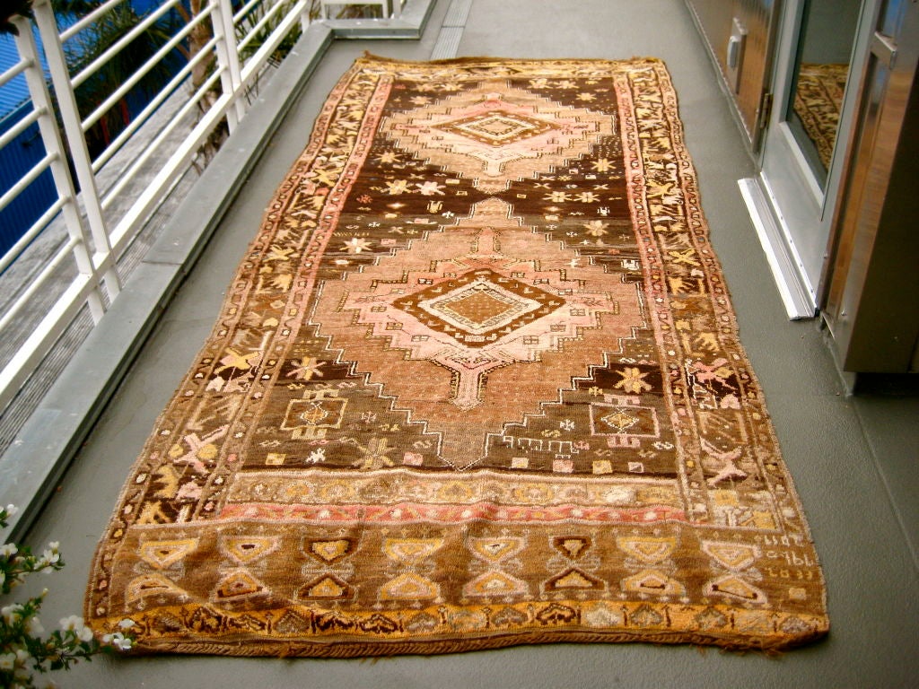 Richly colored wool rug.