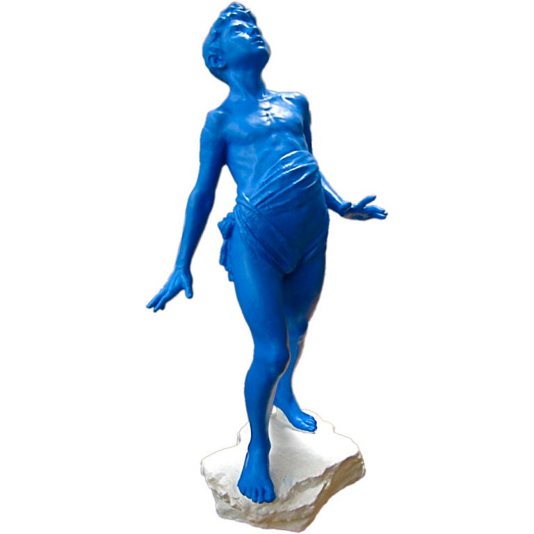 Lifesize "Yves Klein" Blue Boy Statue For Sale