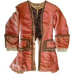 Antique Early French Children's Costume in Velvet