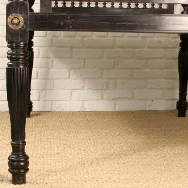 19th Century Anglo-Indian Ebony Four Poster Single Bed
