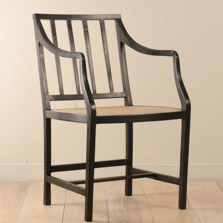 Pair of Anglo-Indian Ebony Tapered Splat Chairs 2