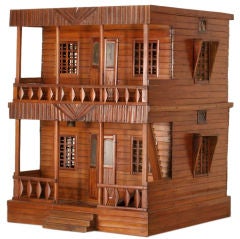 Bamboo and Wood House Model