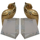 Pr Brass Bird Bookends