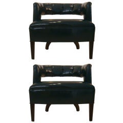 Vintage Pair Billy Haines Style Club Chairs