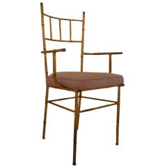 Gilt Metal Regency Style Chair