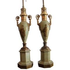 Pair Tole Lamps