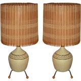 Pair of 1950s Danish Pottery Lamps