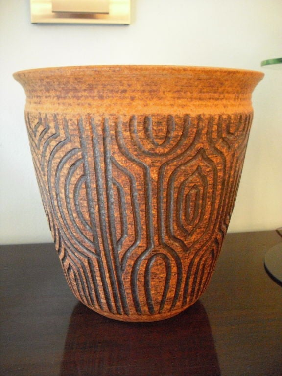 Large Victoria Littlejohn Art Pottery Planter/ Vase at 1stDibs