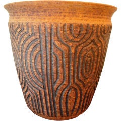 Used Large Victoria Littlejohn Art Pottery Planter/ Vase
