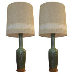 Pair of Classic Pottery Lamps