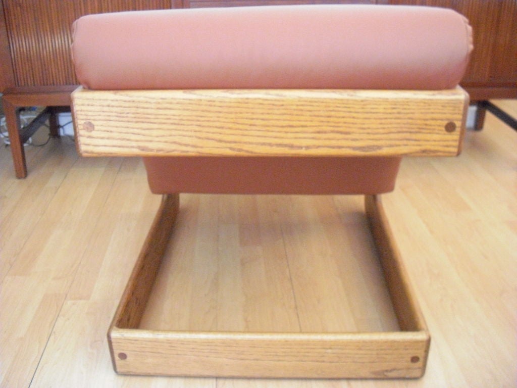 Pair of Lou Hodges Leather Cube Chairs 4