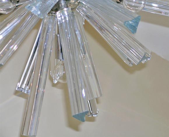 A murano glass sputnik style chandelier.