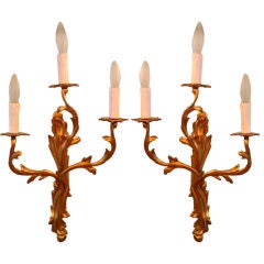 Pair of French Art Nouveau Appliques