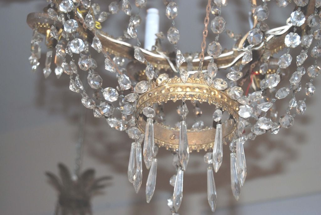 Tole and Crystal 9 Light Chandelier