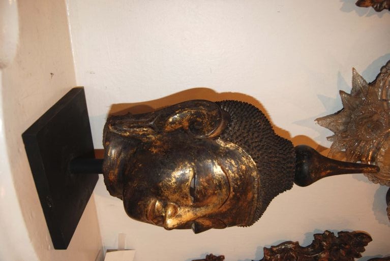 19thc. Carved Wooden Buddha