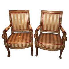 Rare Pair Consulate Signed Jacob Chairs