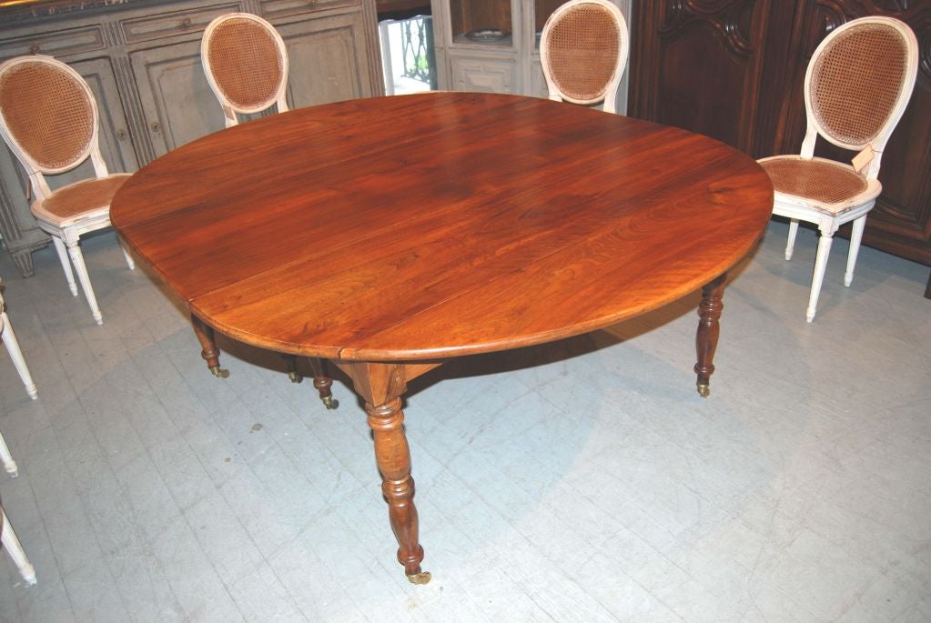 French 19th c. Walnut Extension Table For Sale