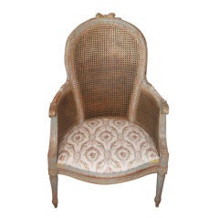 19thc. Painted and Caned Armchair