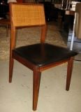 Set of 6 Dining Chairs in Walnut & Cane by Jens Risom