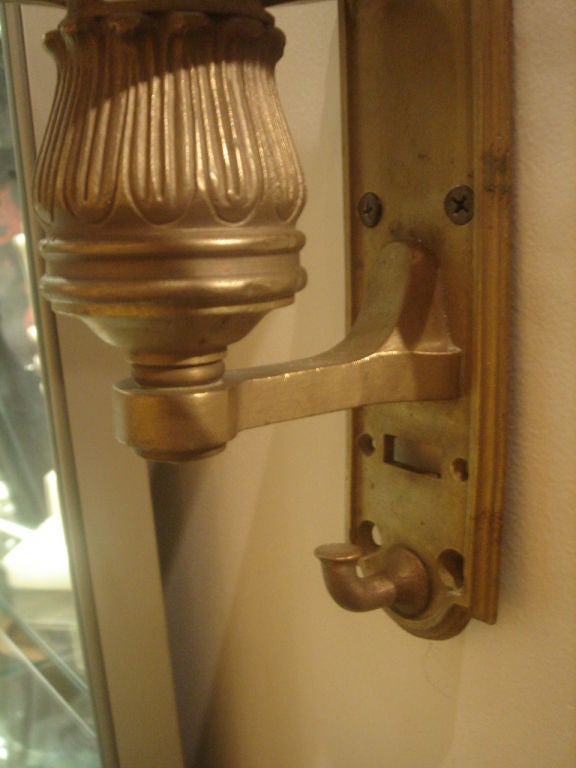 Pair of Vintage Brass Wall Sconces made for a Pullman Train Car 2