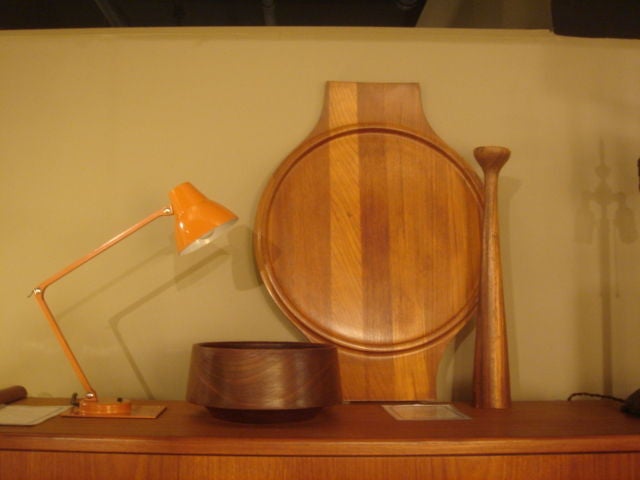 Mid-20th Century Mid Century Orange Metal Desk Lamp by Jay Monroe for Tensor