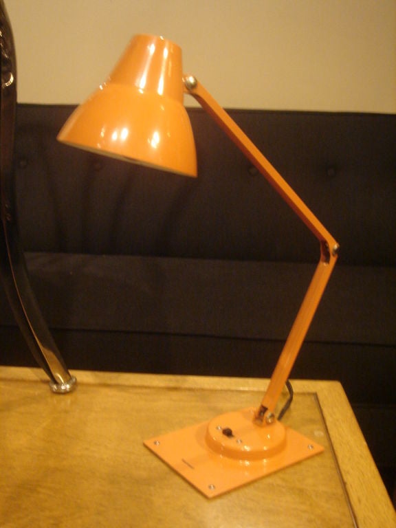 orange metal lamp