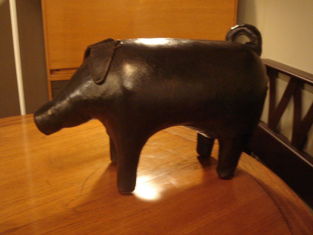 English Vintage Pig Footstool by Omersa for Amercrombie & Fitch