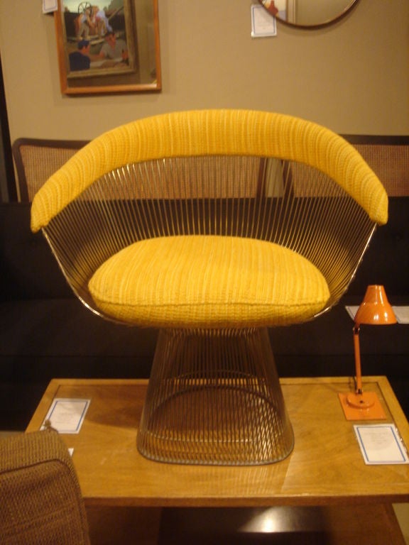 American Vintage Single Nickel Chair by Warren Platner for Knoll