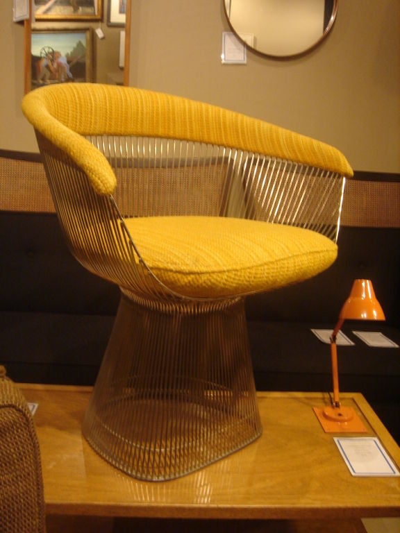 Late 20th Century Vintage Single Nickel Chair by Warren Platner for Knoll