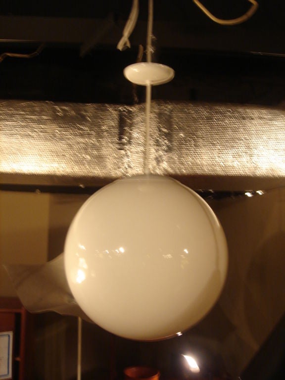 Vintage Style Glass Globe Hanging Lamp Lighting Fixture For Sale at 1stdibs