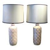 Pair of Lamps by Guido Gambone