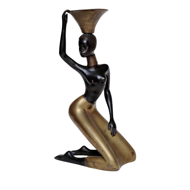 A SENSUOUS FRENCH 1940's BRONZE OF A WOMAN After Hagenauer For Sale