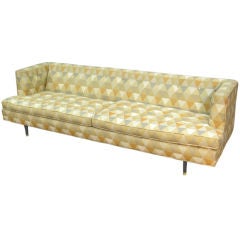 A  CHIC AMERICAN UPHOLSTERED LONG SOFA BY EDWARD WORMLEY