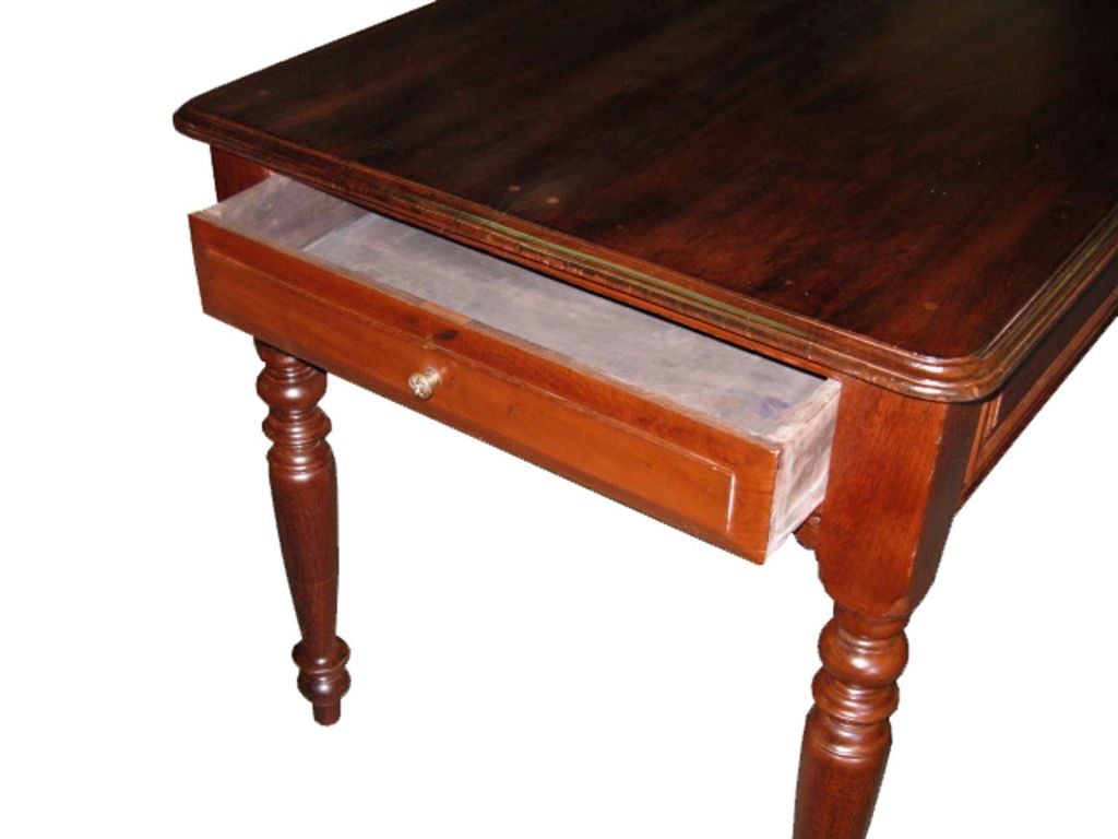 Mahogany Wood Entry Table In Good Condition In San Francisco, CA