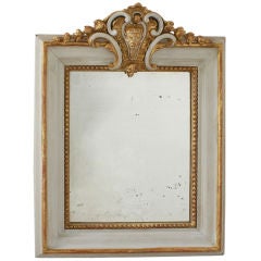 Swedish Painted and Gilt Wood Mirror