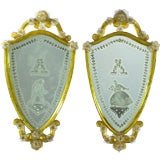 Rare Pair of Venetian Mirrors