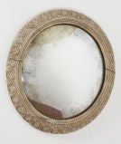 Carved Circular Mirror