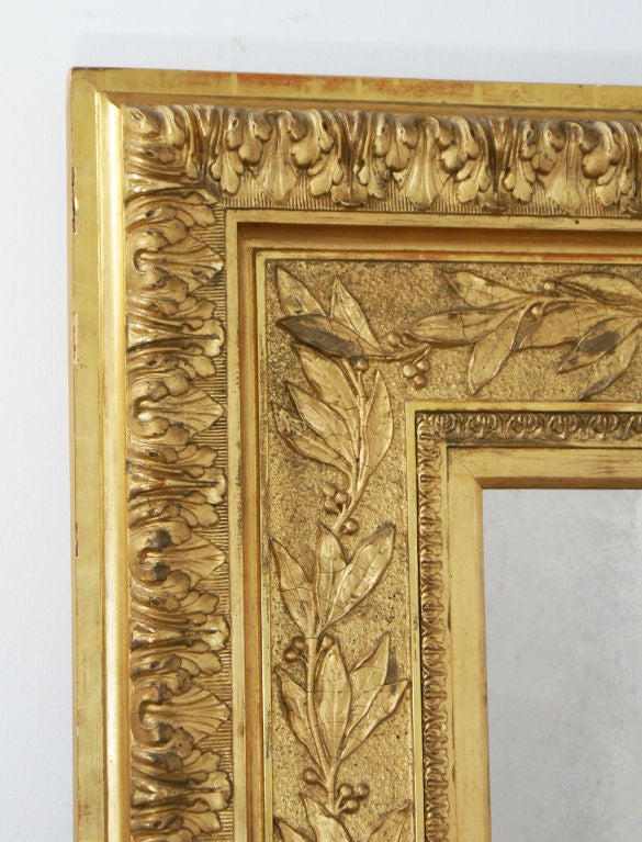 19th century Italian giltwood mirror, circa 1880.