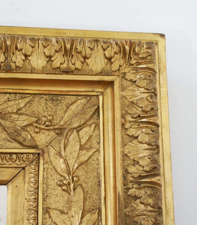 Wood Huge Antique Italian Mirror c. 1880 , 65″ x 55″
