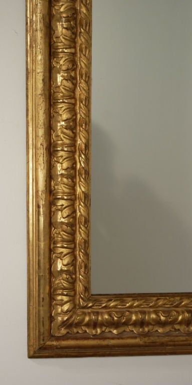 19th Century Italian Baroque Style Giltwood Mirror, circa 1850 In Good Condition In San Francisco, CA