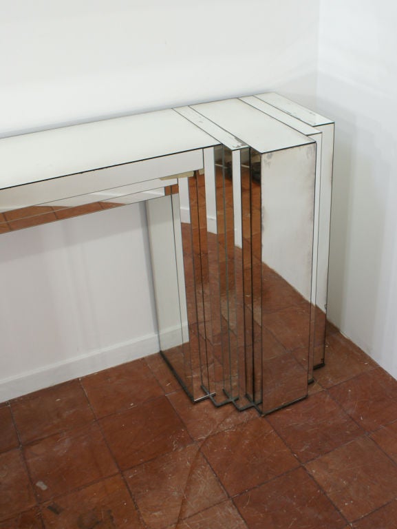 American Vintage Mirrored Console