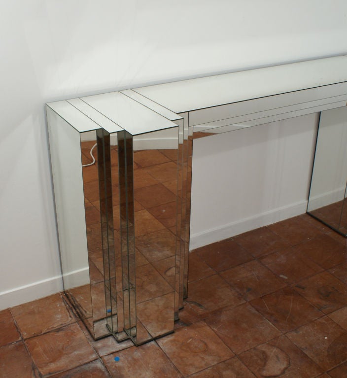 Late 20th Century Vintage Mirrored Console