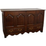 George II Oak Paneled Mule Chest Antique George II Oak Paneled Mule Chest