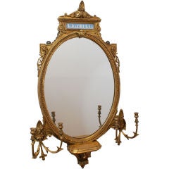 English Oval Edwardian Girondle / Mirror