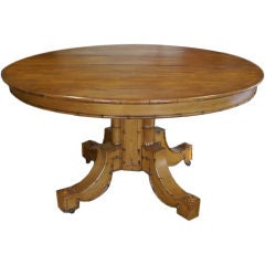Pine Faux Bamboo Oval Dining Table